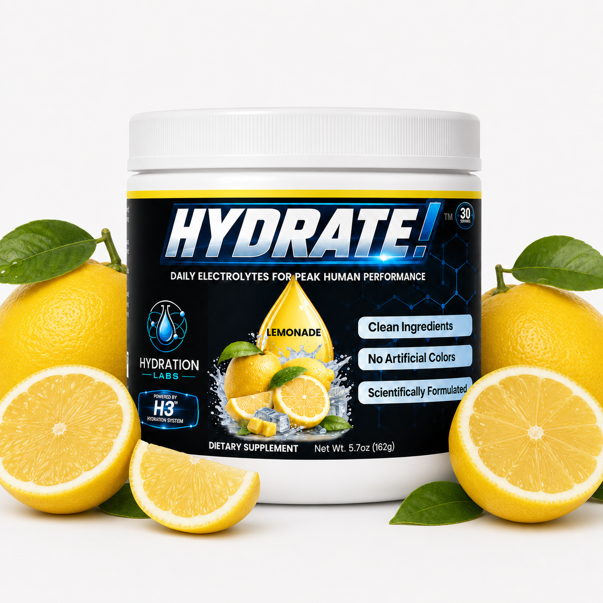 HYDRATE! (Lemonade) Advanced Electrolyte Hydration Powder