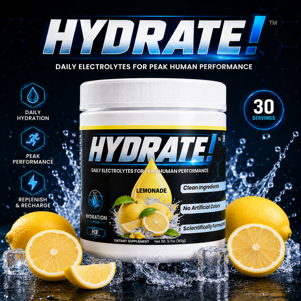 Hydrate! Lemonade Electrolyte Drink Powder Fact Sheet