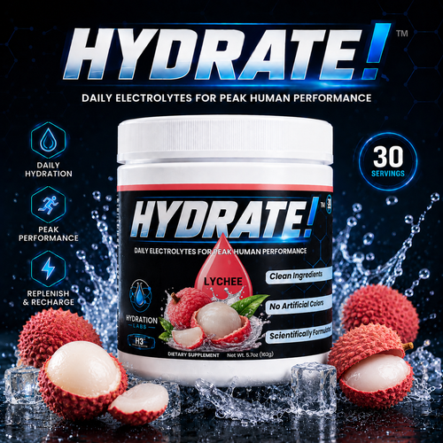Hydrate! Lychee Electrolyte Drink Powder Fact Sheet