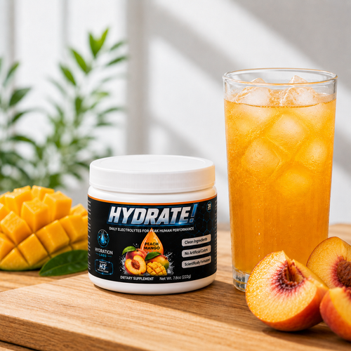 HYDRATE! (Peach Mango) Advanced Electrolyte Hydration Powder