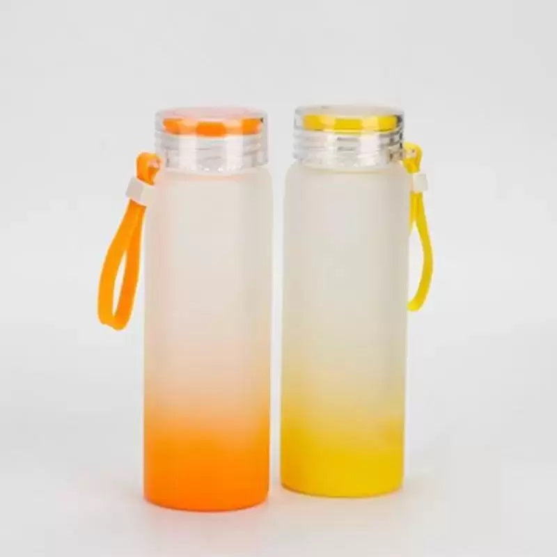 17oz Frosted Glass Gradient Water Bottle