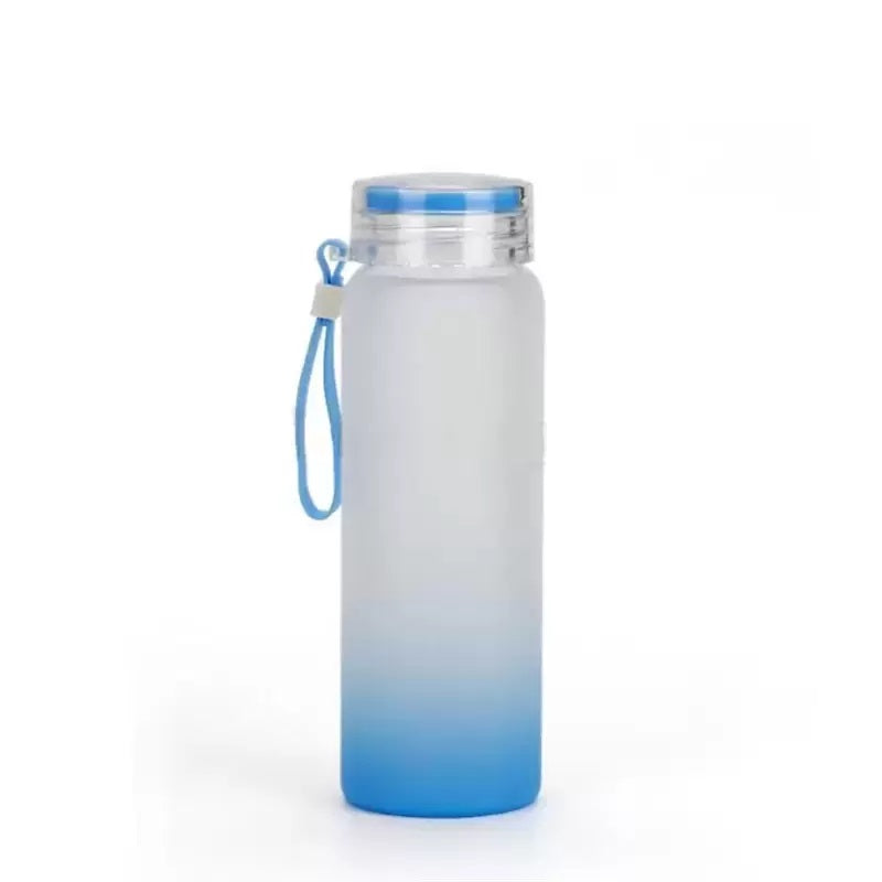 17oz Frosted Glass Gradient Water Bottle