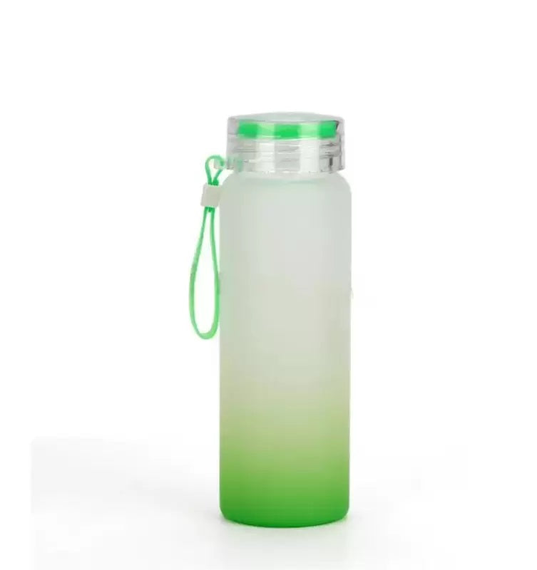 17oz Frosted Glass Gradient Water Bottle